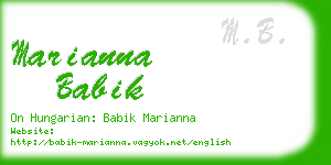 marianna babik business card